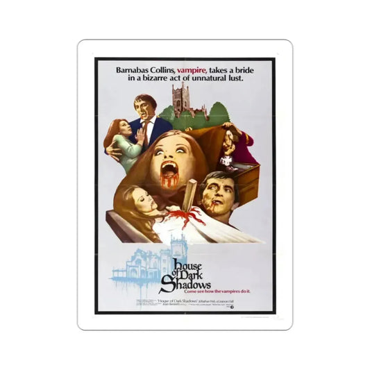 House of Dark Shadows 1970 Movie Poster STICKER Vinyl Die-Cut Decal 2 Inch - The Sticker Space