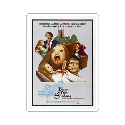 HOUSE OF DARK SHADOWS (2) 1970 Movie Poster - STICKER Vinyl Kiss-Cut Decal 4 Inch White - The Sticker Space