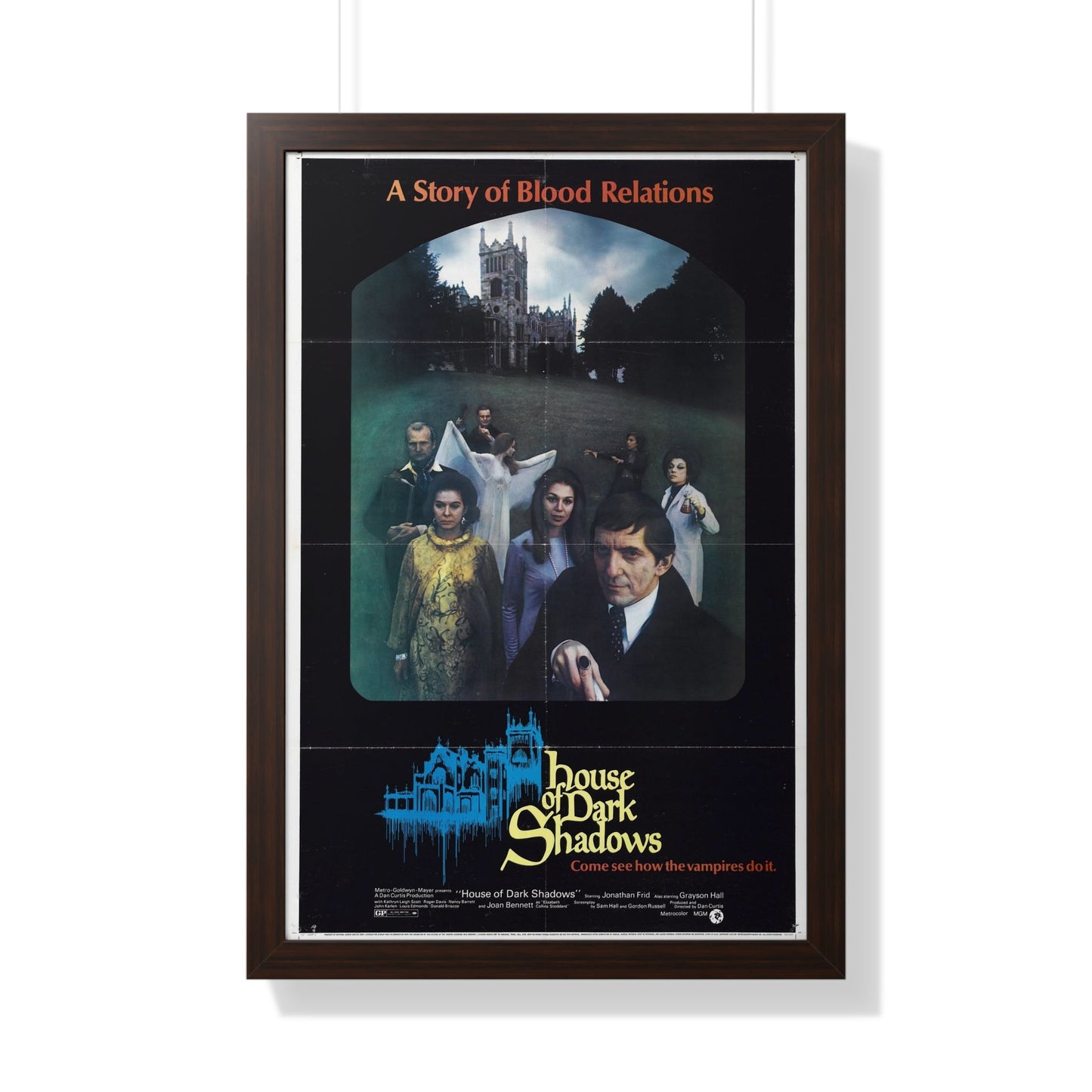 HOUSE OF DARK SHADOWS (3) 1970 - Framed Movie Poster-20" x 30"-The Sticker Space