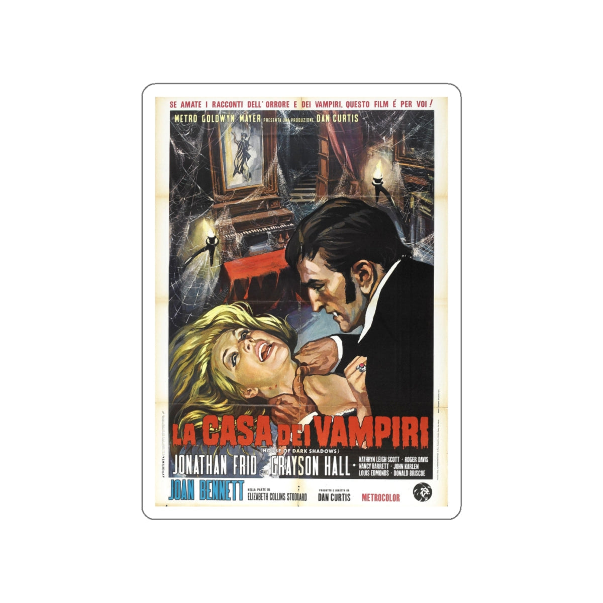 HOUSE OF DARK SHADOWS (4) 1970 Movie Poster STICKER Vinyl Die-Cut Decal-4 Inch-The Sticker Space