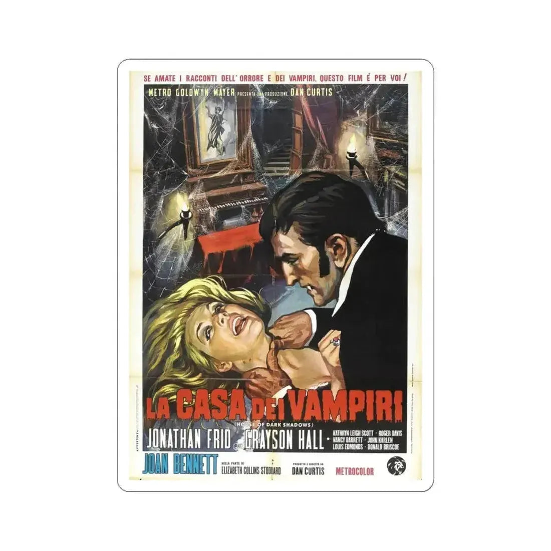 HOUSE OF DARK SHADOWS (4) 1970 Movie Poster - STICKER Vinyl Kiss-Cut Decal 6 Inch White - The Sticker Space