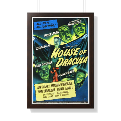 HOUSE OF DRACULA 1945 - Framed Movie Poster-20" x 30"-The Sticker Space