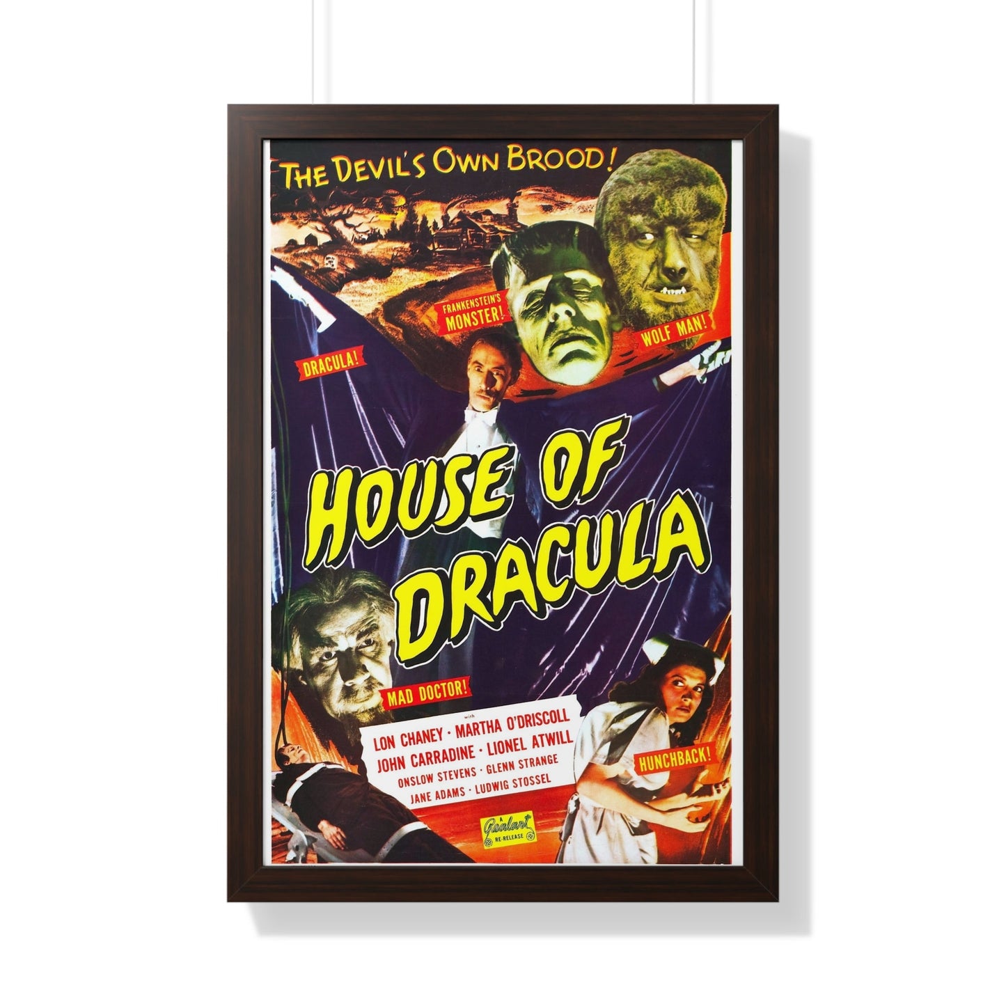 HOUSE OF DRACULA (2) 1945 - Framed Movie Poster-20" x 30"-The Sticker Space