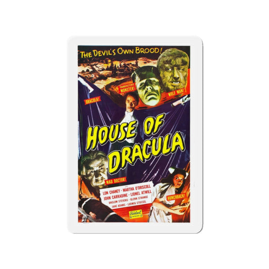 HOUSE OF DRACULA (2) 1945 Movie Poster - Refrigerator Magnet-2" x 2"-The Sticker Space