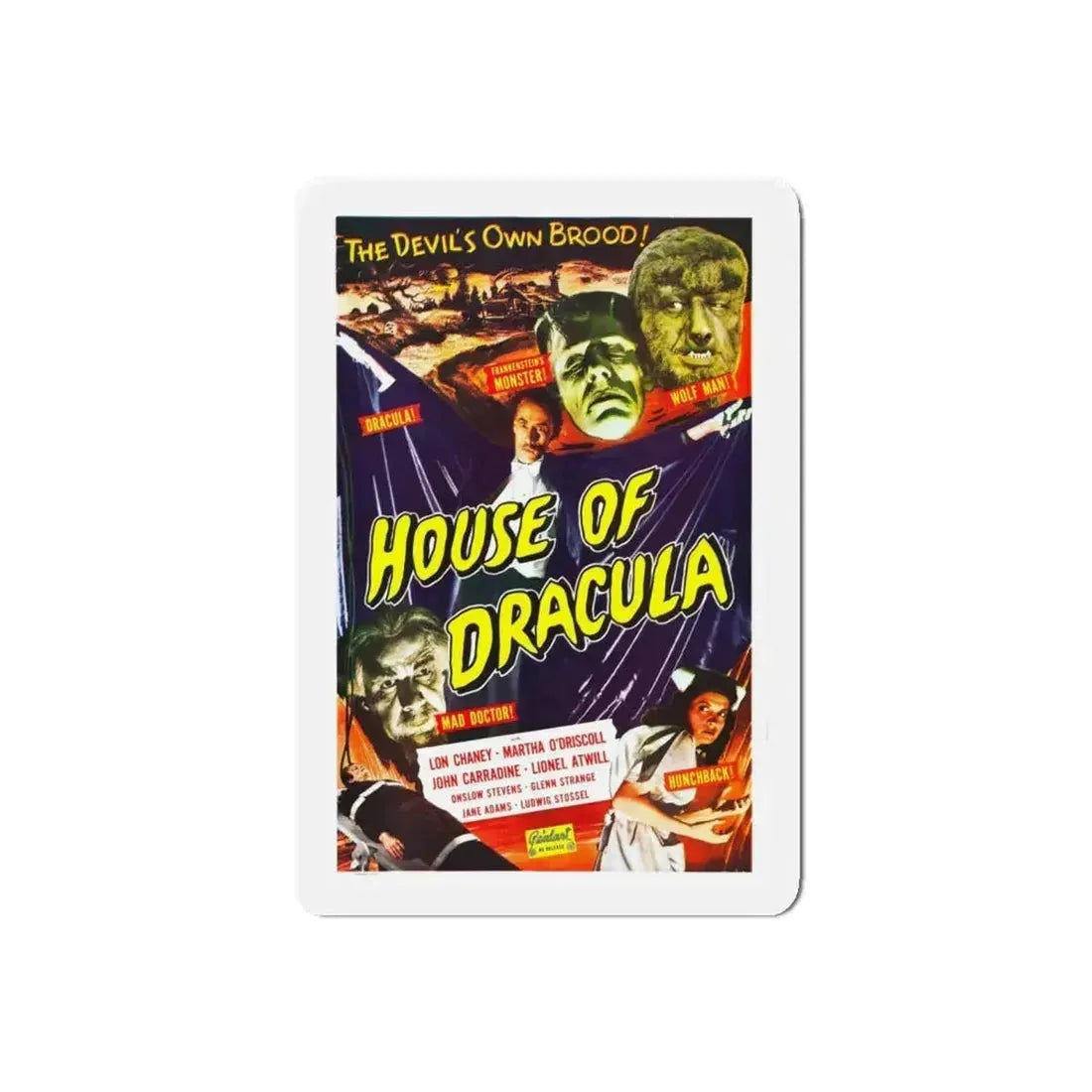 HOUSE OF DRACULA (2) 1945 Movie Poster - Refrigerator Magnet - The Sticker Space