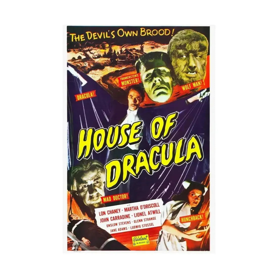 HOUSE OF DRACULA (2) 1945 - Paper Movie Poster - The Sticker Space