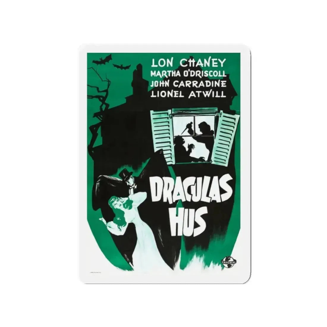 HOUSE OF DRACULA (3) 1945 Movie Poster - Refrigerator Magnet 2 Inch Die-Cut - The Sticker Space