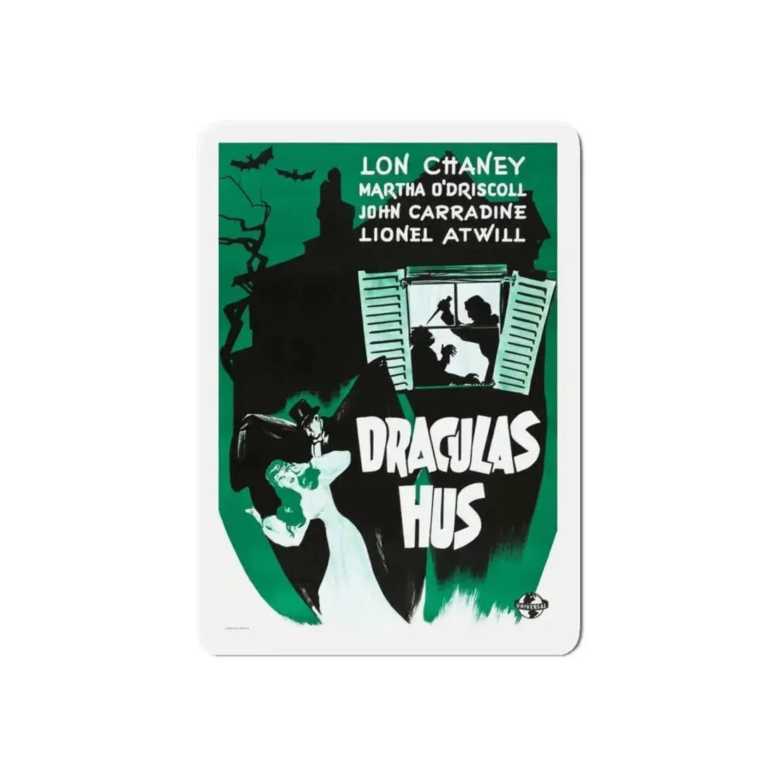 HOUSE OF DRACULA (3) 1945 Movie Poster - Refrigerator Magnet 4 Inch Die-Cut - The Sticker Space