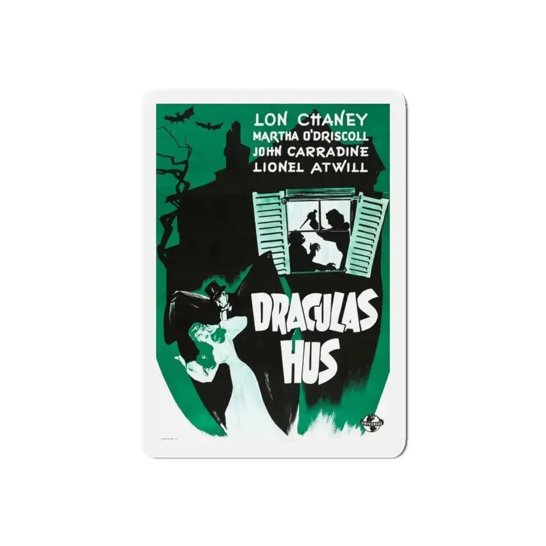 HOUSE OF DRACULA (3) 1945 Movie Poster - Refrigerator Magnet 5 Inch Die-Cut - The Sticker Space