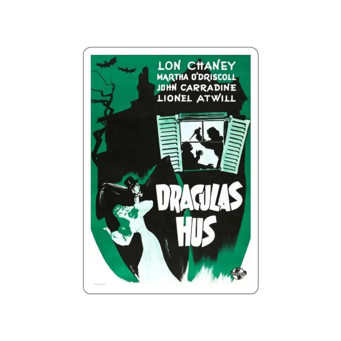 HOUSE OF DRACULA (3) 1945 Movie Poster STICKER Vinyl Die-Cut Decal 2 Inch - The Sticker Space