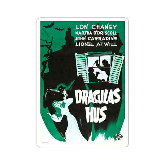 HOUSE OF DRACULA (3) 1945 Movie Poster - STICKER Vinyl Kiss-Cut Decal 2 Inch White - The Sticker Space