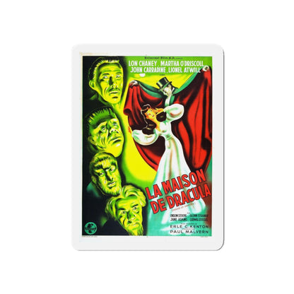 HOUSE OF DRACULA (FRENCH) 1945 Movie Poster - Refrigerator Magnet-3" x 3"-The Sticker Space