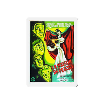 HOUSE OF DRACULA (FRENCH) 1945 Movie Poster - Refrigerator Magnet-6" × 6"-The Sticker Space