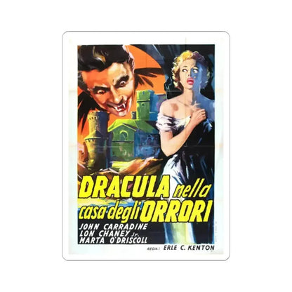 HOUSE OF DRACULA (ITALIAN) 1945 Movie Poster - STICKER Vinyl Kiss-Cut Decal 2 Inch White - The Sticker Space