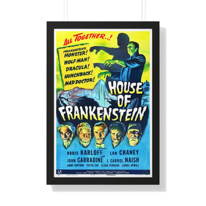 HOUSE OF FRANKENSTEIN 1944 - Framed Movie Poster-20" x 30"-The Sticker Space