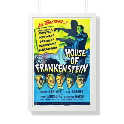 HOUSE OF FRANKENSTEIN 1944 - Framed Movie Poster 20" x 30" White - The Sticker Space