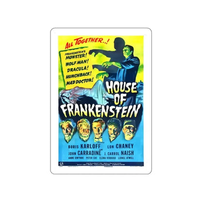 HOUSE OF FRANKENSTEIN 1944 Movie Poster STICKER Vinyl Die-Cut Decal - The Sticker Space