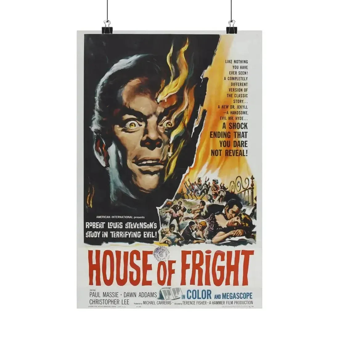 HOUSE OF FRIGHT (THE TWO FACES OF DR. JEKYLL) 1960 - Paper Movie Poster - The Sticker Space