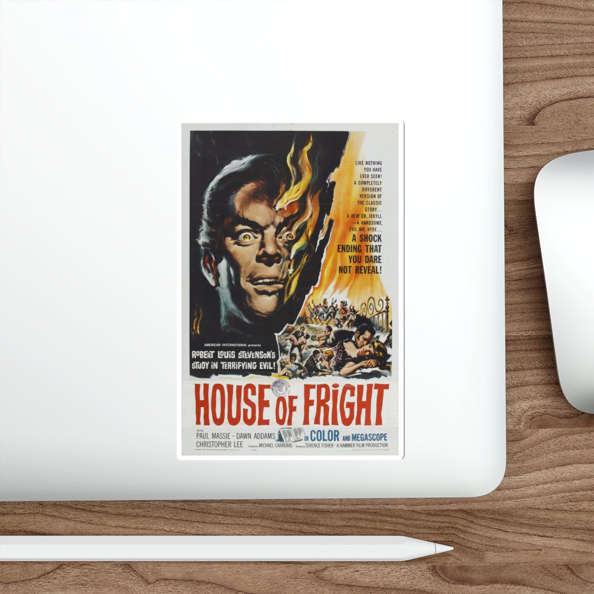 HOUSE OF FRIGHT (THE TWO FACES OF DR. JEKYLL) 1960 Movie Poster STICKER Vinyl Die-Cut Decal-The Sticker Space