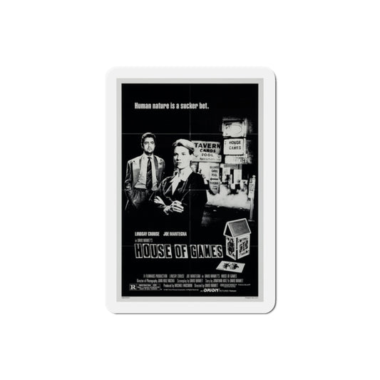 House of Games 1987 Movie Poster Die-Cut Magnet-2" x 2"-The Sticker Space