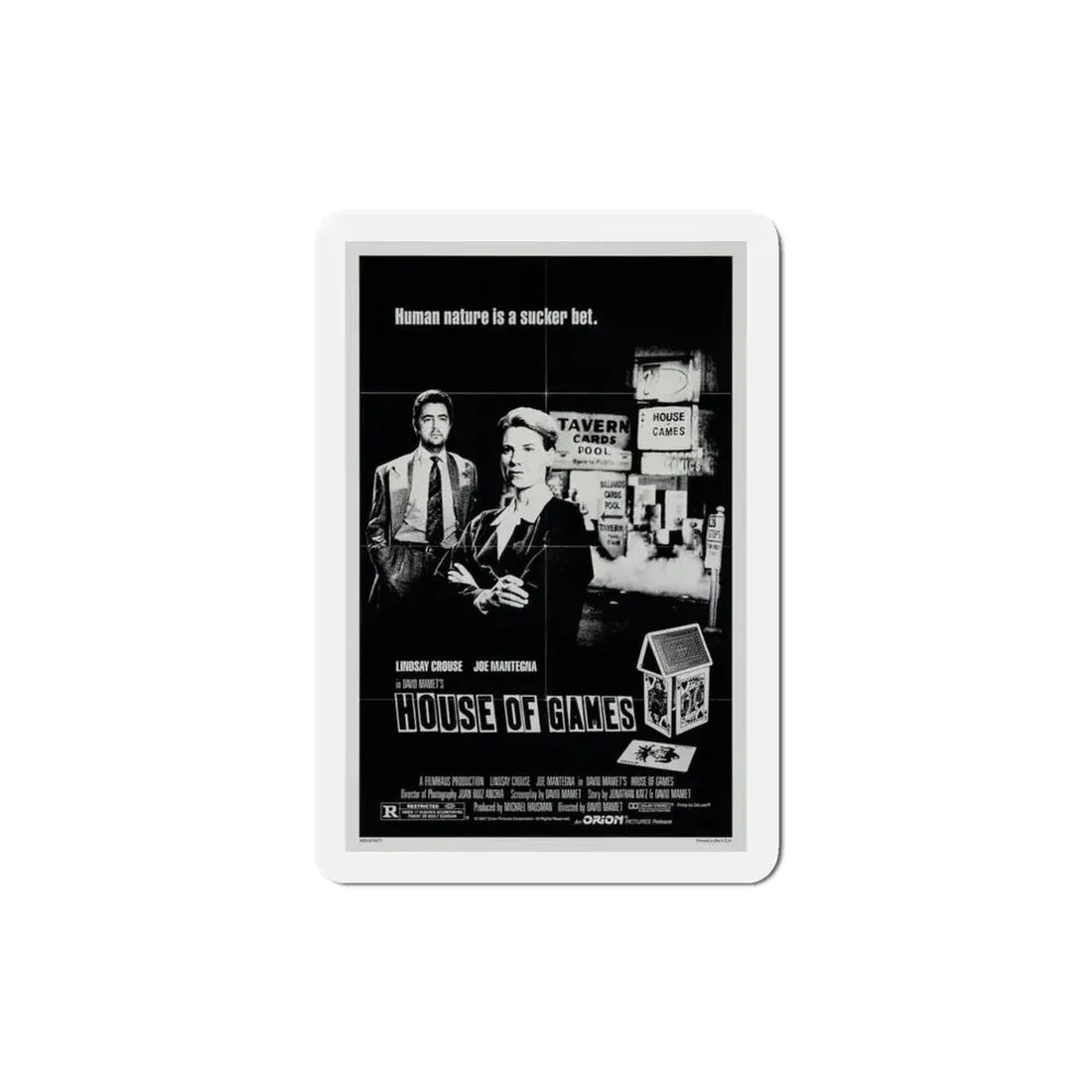 House of Games 1987 Movie Poster Refrigerator Magnet 3 Inch - The Sticker Space