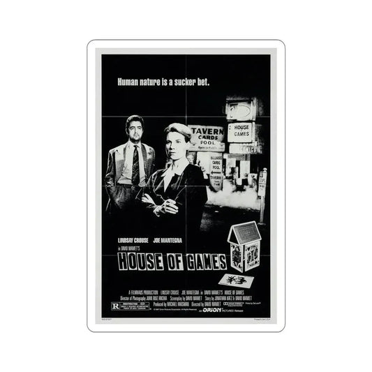 House of Games 1987 Movie Poster STICKER Vinyl Die-Cut Decal 6 Inch - The Sticker Space