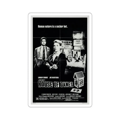 House of Games 1987 Movie Poster STICKER Vinyl Die-Cut Decal - The Sticker Space