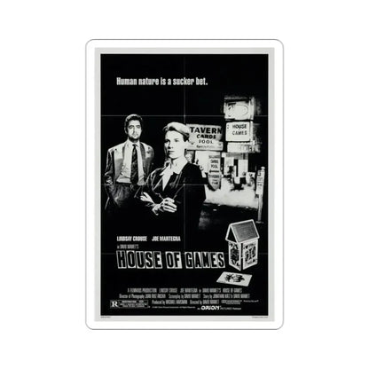 House of Games 1987 Movie Poster STICKER Vinyl Die-Cut Decal - The Sticker Space