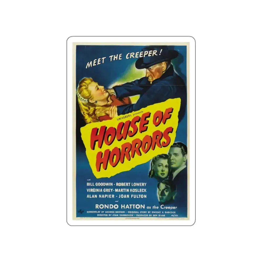 HOUSE OF HORRORS 1946 Movie Poster STICKER Vinyl Die-Cut Decal - The Sticker Space