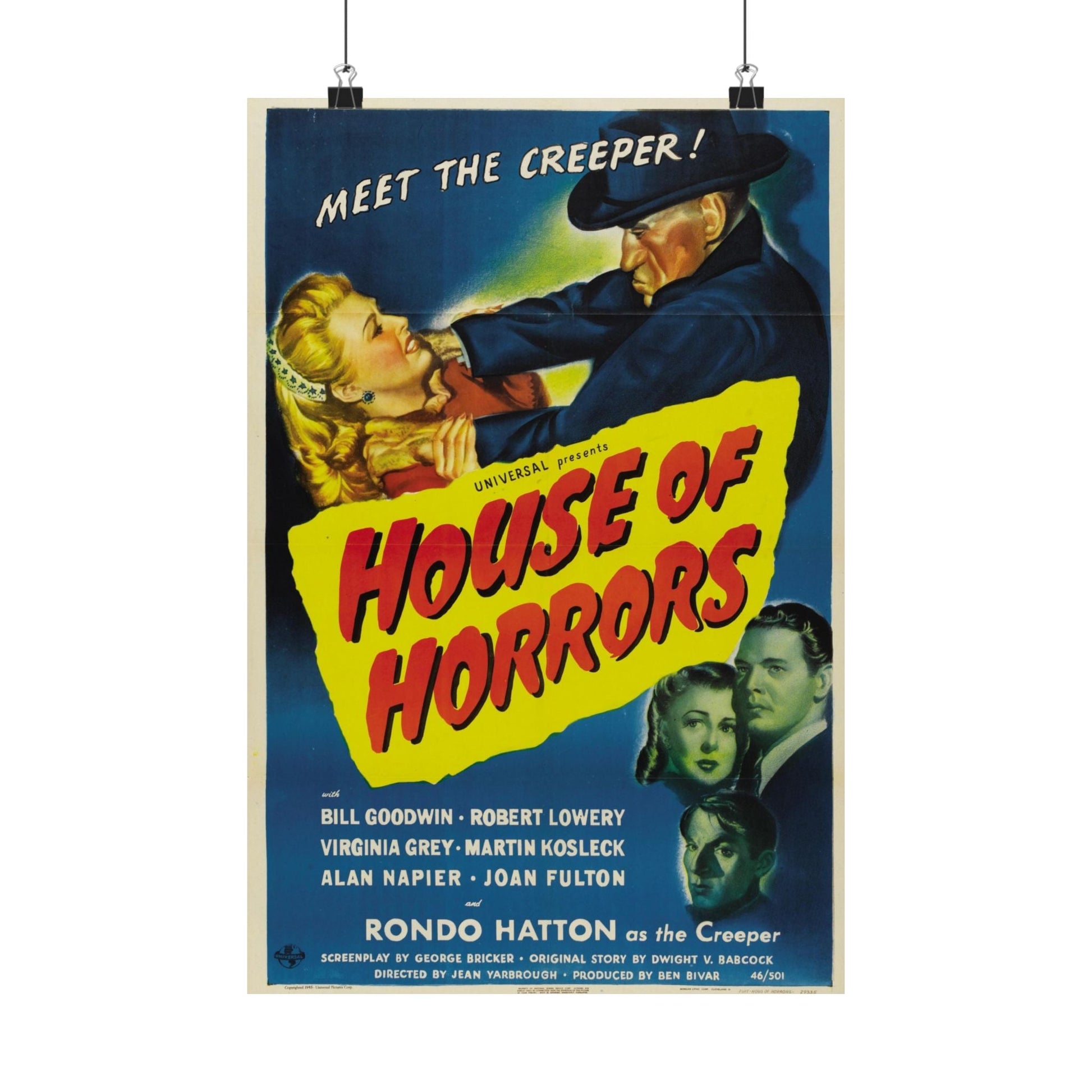 HOUSE OF HORRORS 1946 - Paper Movie Poster-12″ x 18″-The Sticker Space