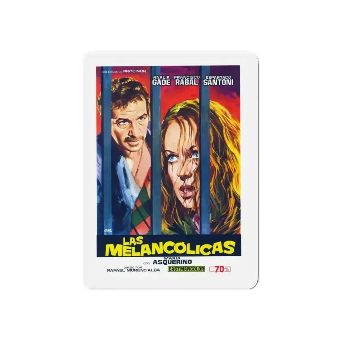 HOUSE OF INSANE WOMEN 1971 Movie Poster - Refrigerator Magnet 3 Inch Die-Cut - The Sticker Space