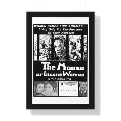 HOUSE OF INSANE WOMEN (2) 1971 - Framed Movie Poster 16″ x 24″ Black - The Sticker Space