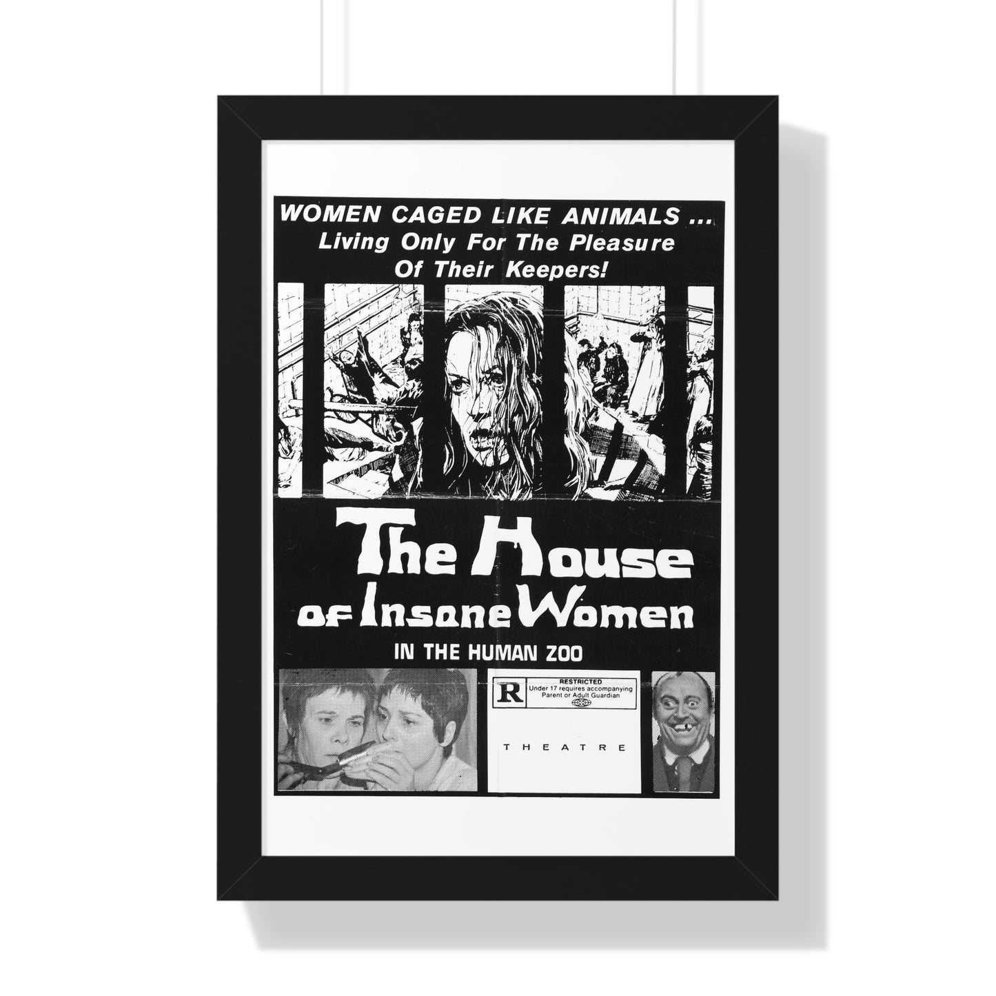 HOUSE OF INSANE WOMEN (2) 1971 - Framed Movie Poster-16″ x 24″-The Sticker Space