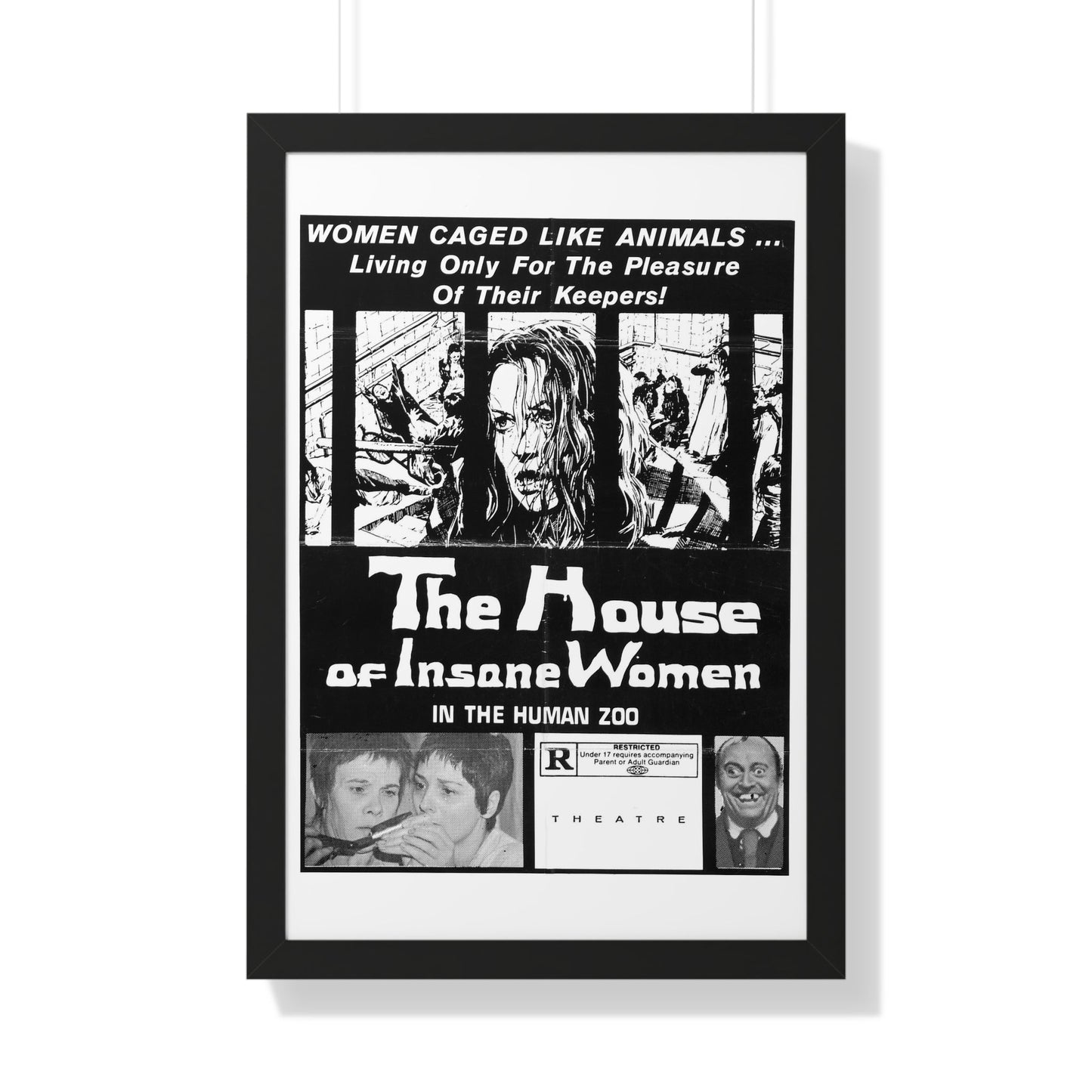 HOUSE OF INSANE WOMEN (2) 1971 - Framed Movie Poster-20" x 30"-The Sticker Space