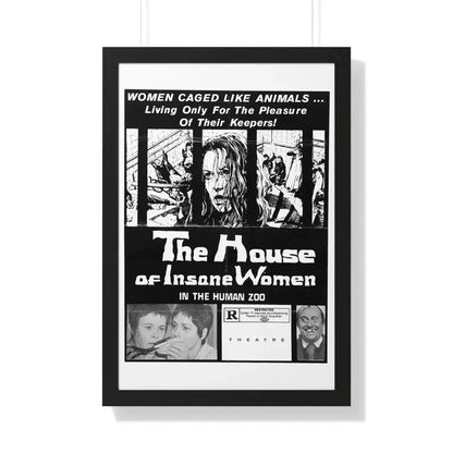 HOUSE OF INSANE WOMEN (2) 1971 - Framed Movie Poster 20" x 30" Black - The Sticker Space