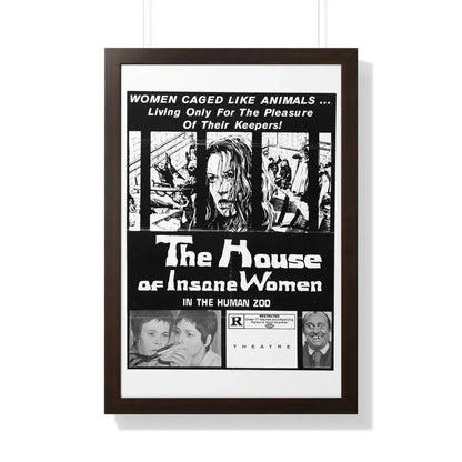 HOUSE OF INSANE WOMEN (2) 1971 - Framed Movie Poster 20" x 30" Walnut - The Sticker Space