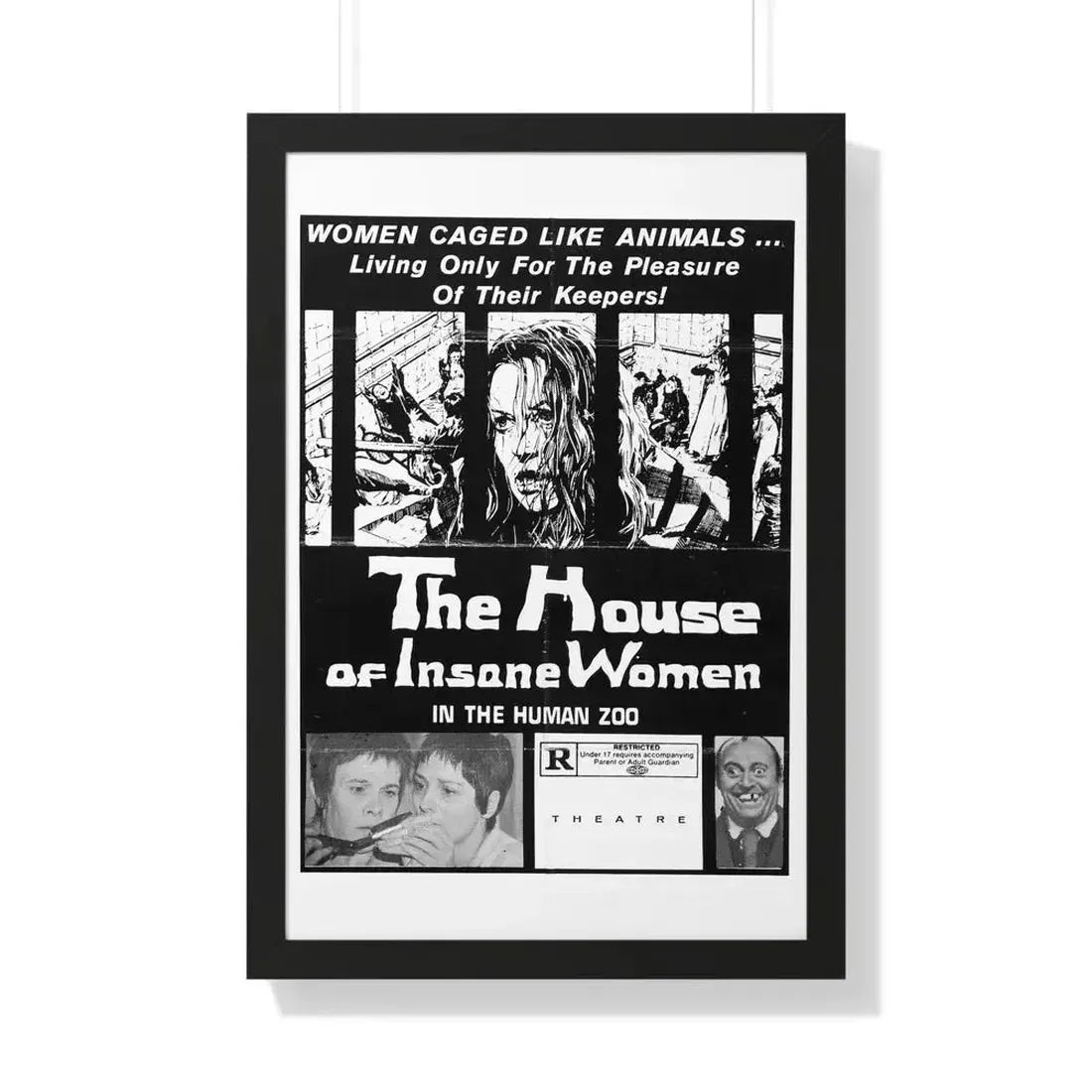 HOUSE OF INSANE WOMEN (2) 1971 - Framed Movie Poster - The Sticker Space