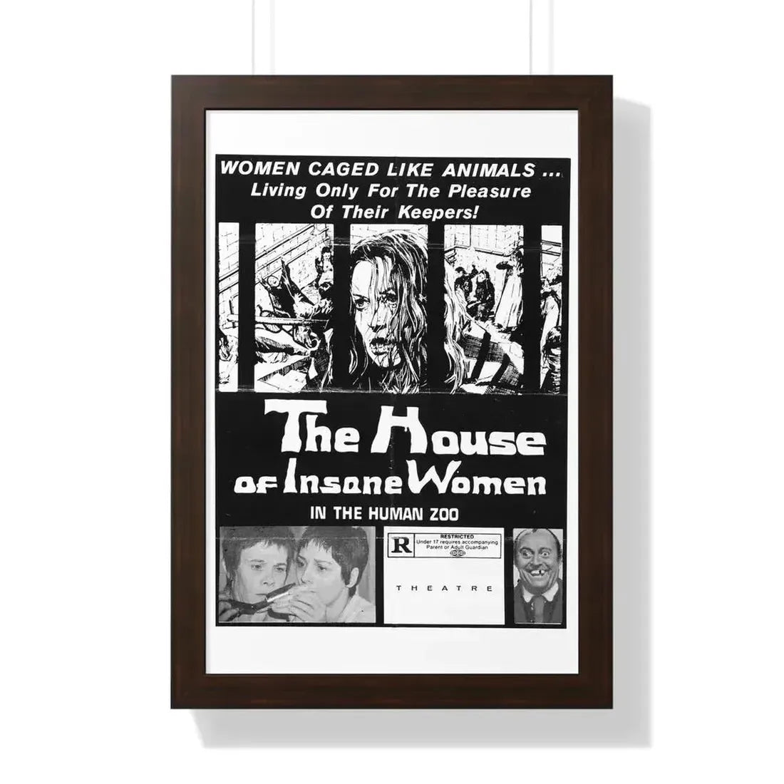 HOUSE OF INSANE WOMEN (2) 1971 - Framed Movie Poster - The Sticker Space