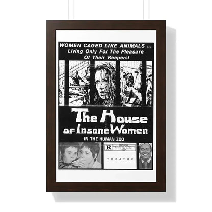 HOUSE OF INSANE WOMEN (2) 1971 - Framed Movie Poster - The Sticker Space