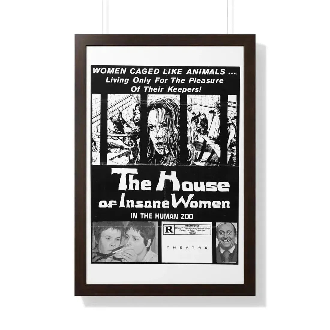 HOUSE OF INSANE WOMEN (2) 1971 - Framed Movie Poster - The Sticker Space