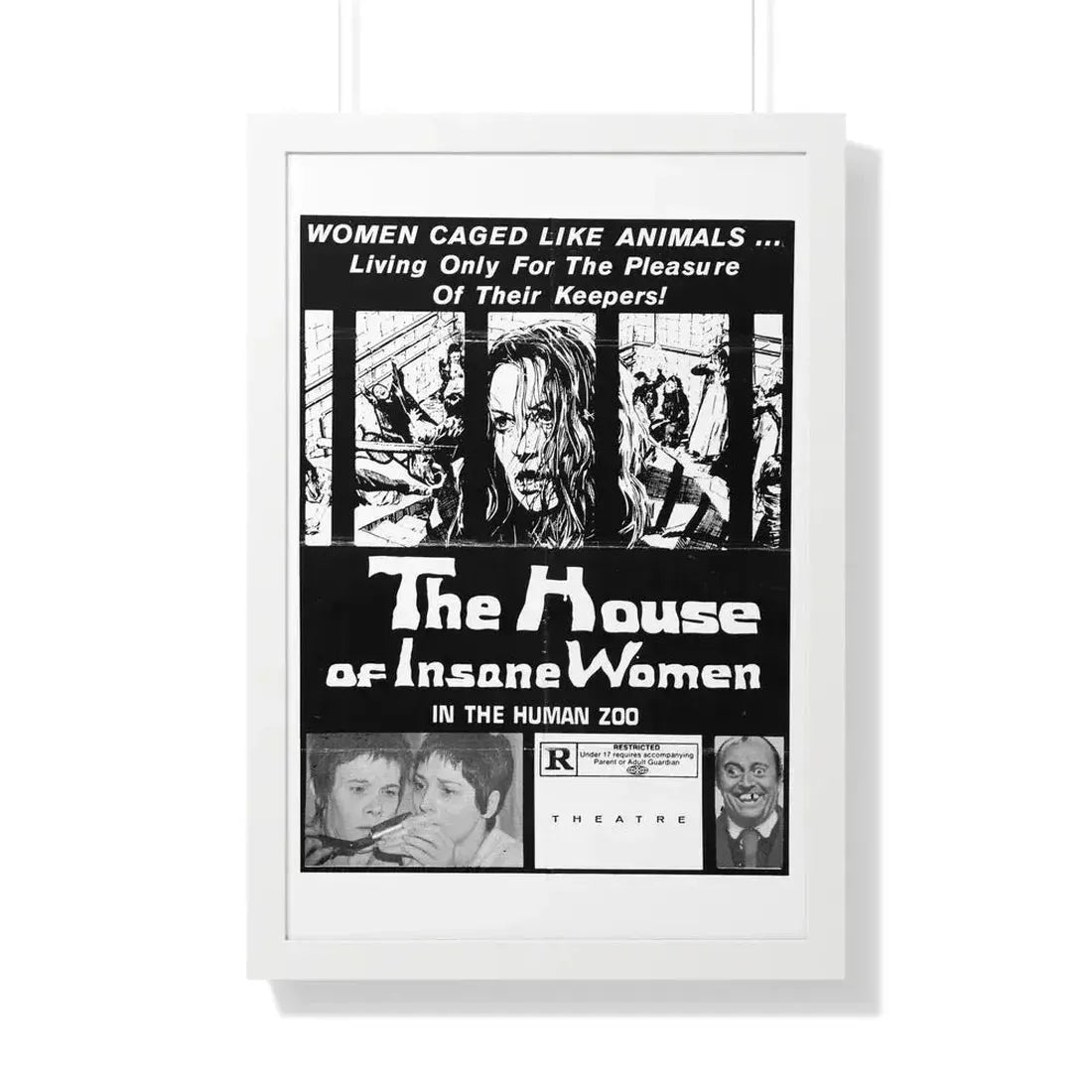 HOUSE OF INSANE WOMEN (2) 1971 - Framed Movie Poster - The Sticker Space