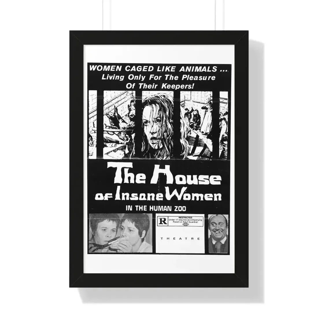 HOUSE OF INSANE WOMEN (2) 1971 - Framed Movie Poster - The Sticker Space