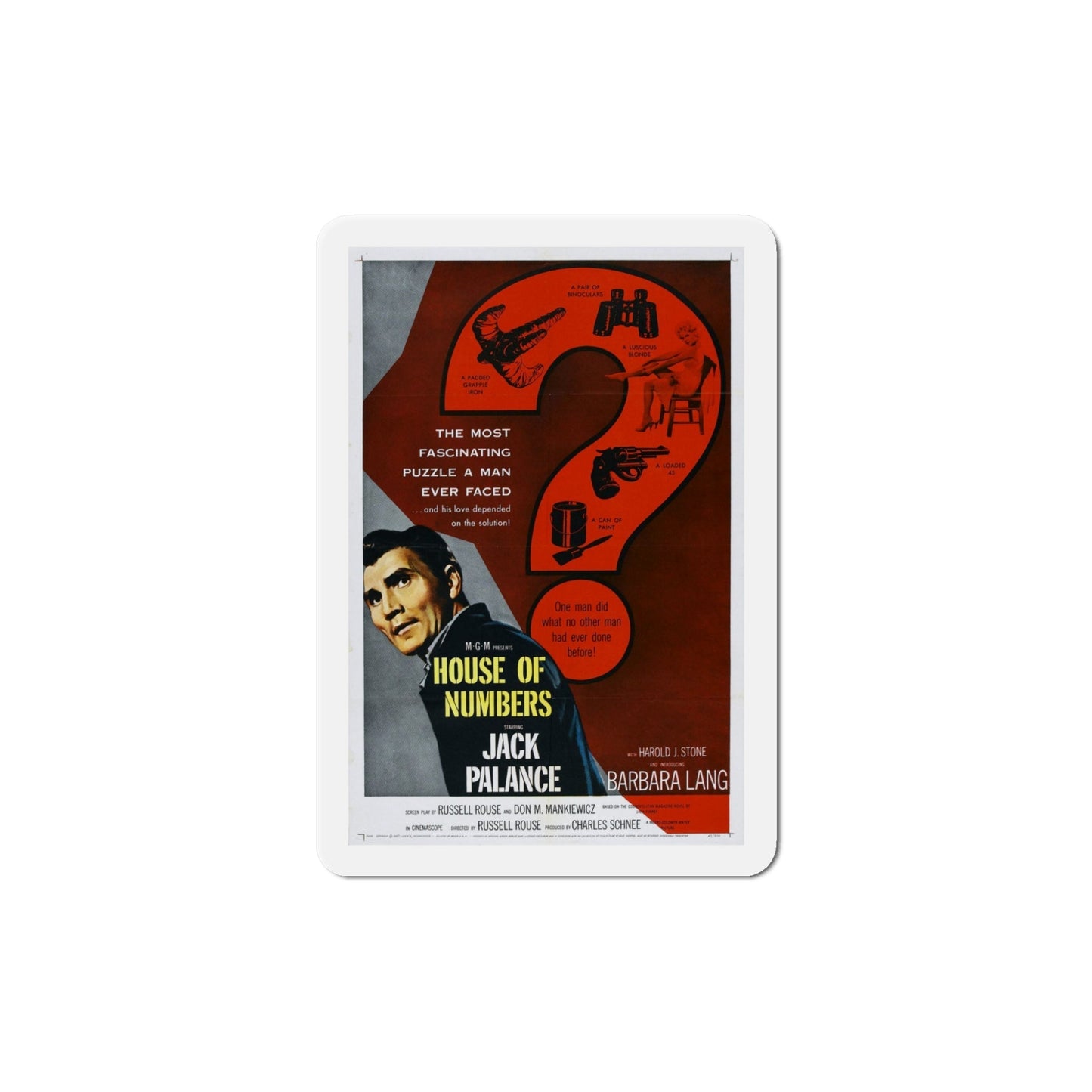 House of Numbers 1957 Movie Poster Die-Cut Magnet-5 Inch-The Sticker Space