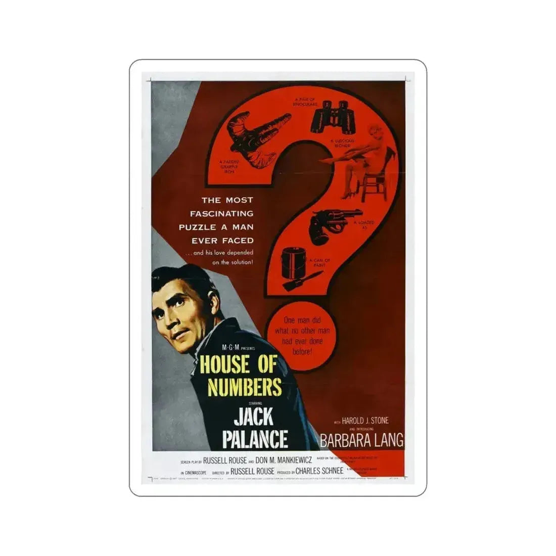 House of Numbers 1957 Movie Poster STICKER Vinyl Die-Cut Decal 5 Inch - The Sticker Space