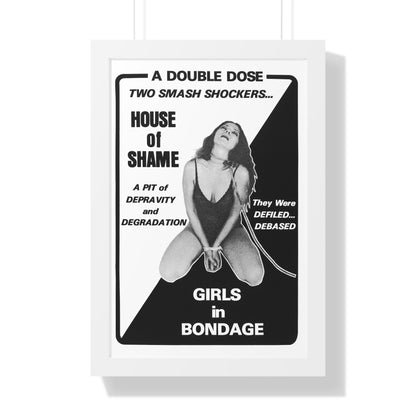 HOUSE OF SHAME + GIRLS IN BONDAGE 1964 - Framed Movie Poster-16″ x 24″-The Sticker Space