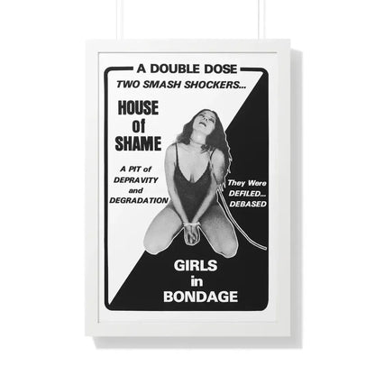 HOUSE OF SHAME + GIRLS IN BONDAGE 1964 - Framed Movie Poster - The Sticker Space