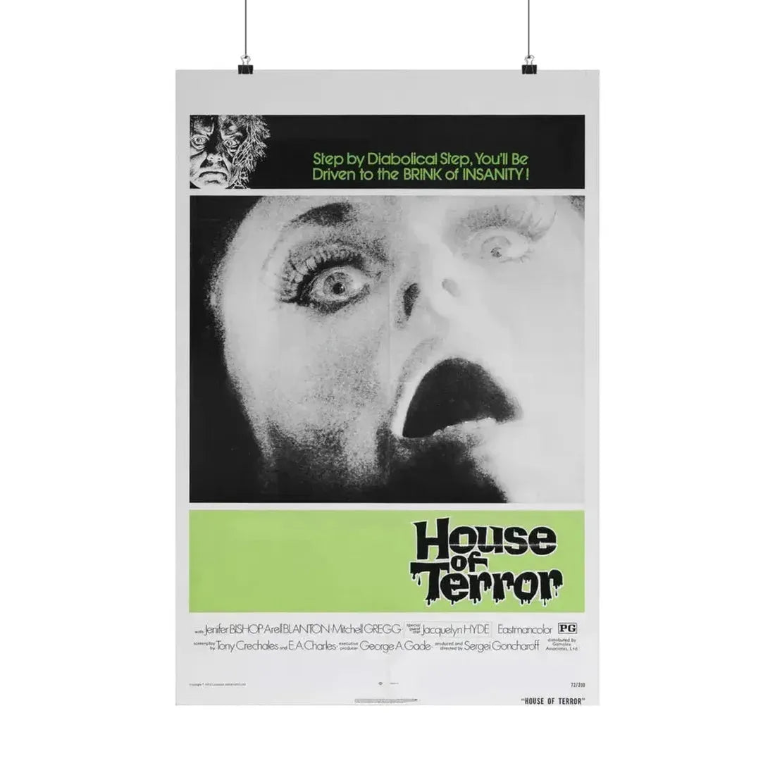 HOUSE OF TERROR 1973 - Paper Movie Poster 20″ x 30″ Matte - The Sticker Space