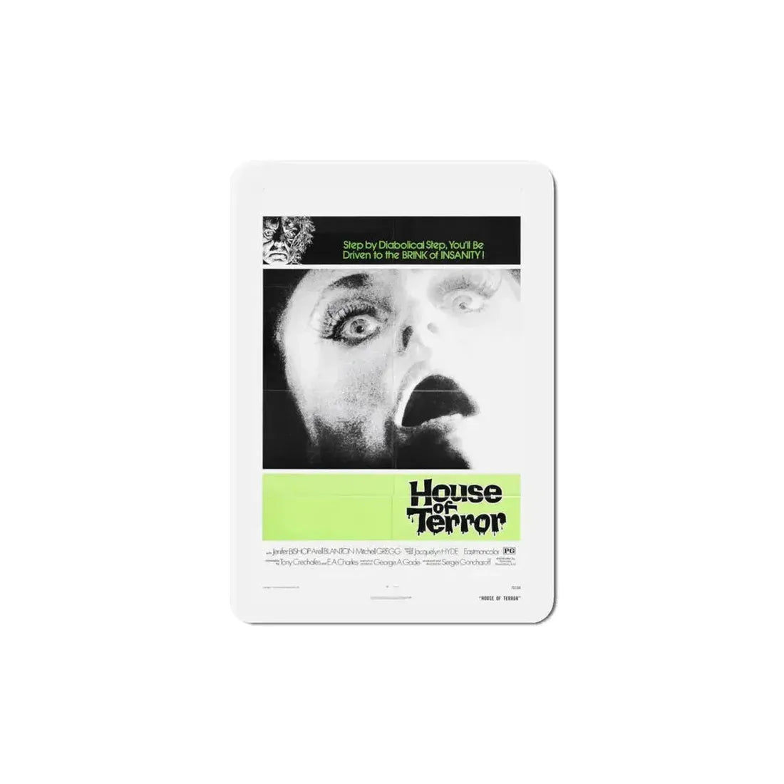 House of Terror 1975 Movie Poster Refrigerator Magnet 6 Inch - The Sticker Space