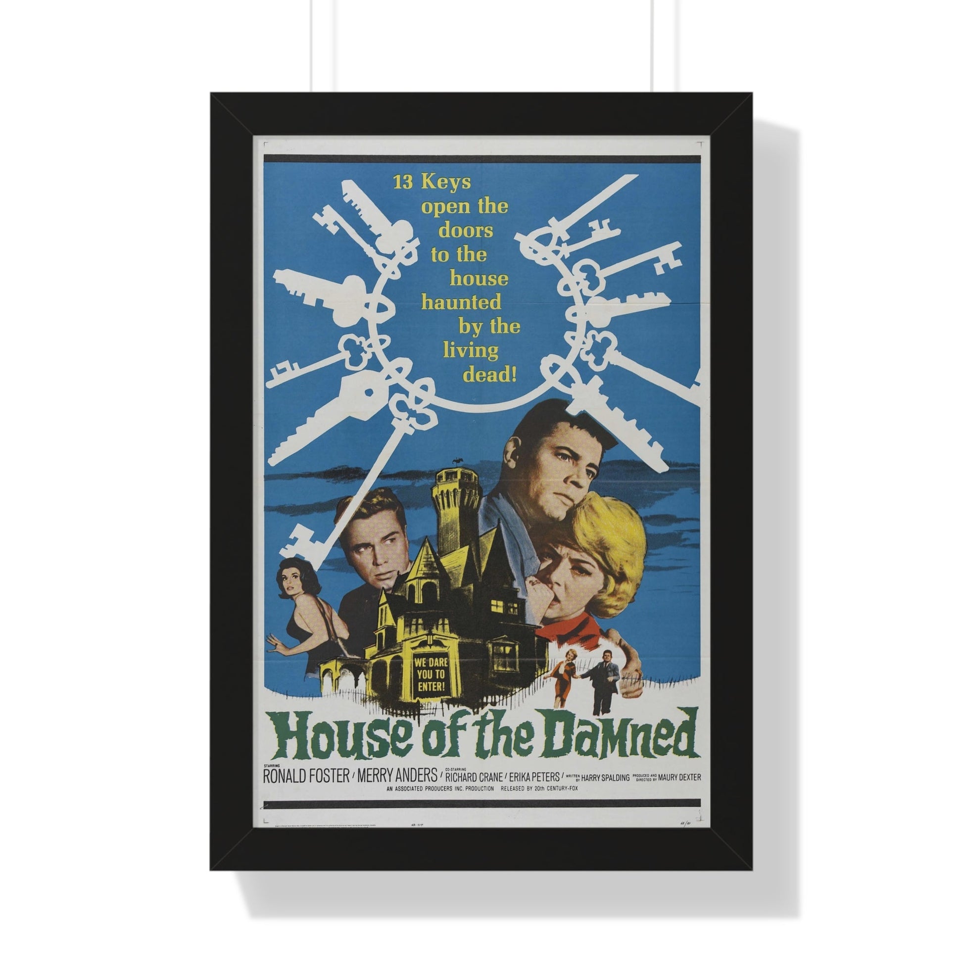 HOUSE OF THE DAMNED 1963 - Framed Movie Poster-16″ x 24″-The Sticker Space