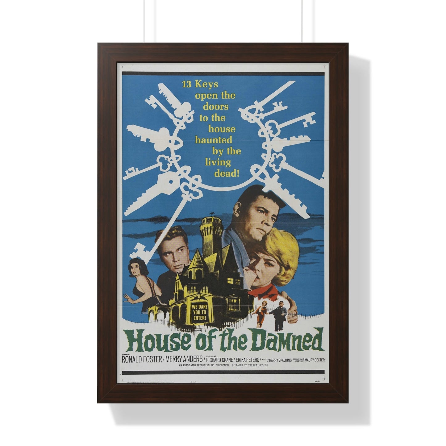 HOUSE OF THE DAMNED 1963 - Framed Movie Poster-16″ x 24″-The Sticker Space